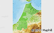 Political Shades Map of Nord Ouest, physical outside