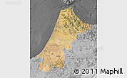 Satellite Map of Nord Ouest, desaturated