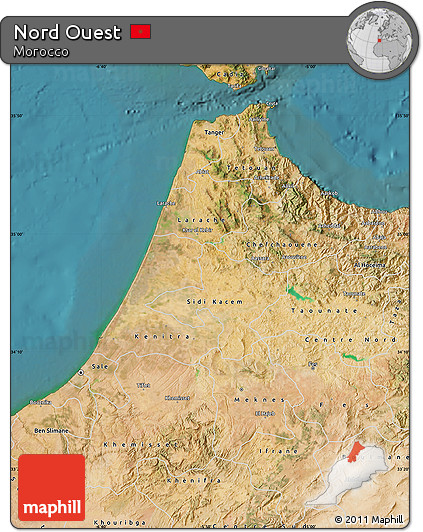 Satellite Map of Nord Ouest