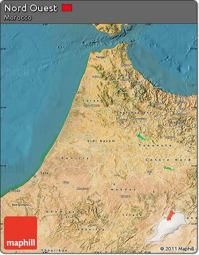 Satellite Map of Nord Ouest