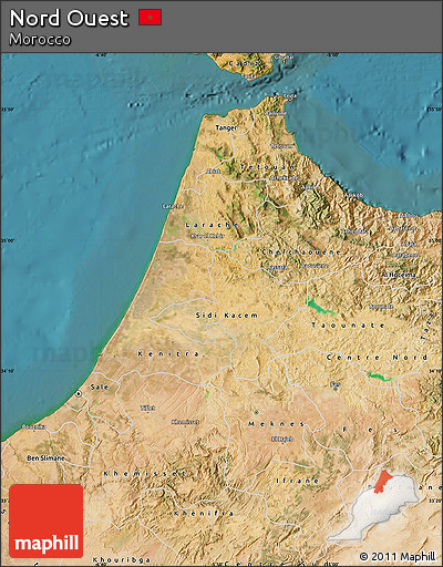 Satellite Map of Nord Ouest