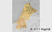 Satellite Map of Nord Ouest, lighten, desaturated