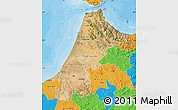 Satellite Map of Nord Ouest, political outside