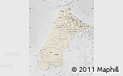 Shaded Relief Map of Nord Ouest, lighten, desaturated