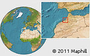 Satellite Location Map of Rabat