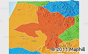 Political 3D Map of Sidi Kacem