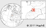 Blank Location Map of Sidi Kacem