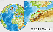 Physical Location Map of Sidi Kacem