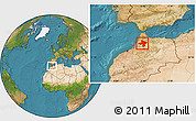 Satellite Location Map of Sidi Kacem