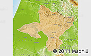 Satellite Map of Sidi Kacem, physical outside