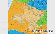 Satellite Map of Sidi Kacem, political outside