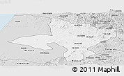 Silver Style Panoramic Map of Sidi Kacem