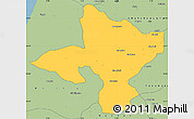 Savanna Style Simple Map of Sidi Kacem
