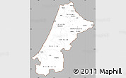 Gray Simple Map of Nord Ouest, cropped outside