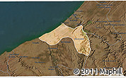 Satellite 3D Map of Skhirate Temara, darken