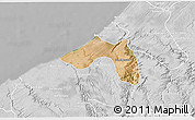 Satellite 3D Map of Skhirate Temara, lighten, desaturated