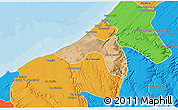 Satellite 3D Map of Skhirate Temara, political outside