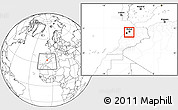 Blank Location Map of Skhirate Temara, within the entire country