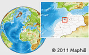 Physical Location Map of Skhirate Temara, highlighted country