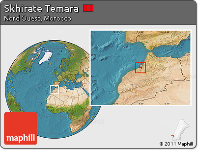 Satellite Location Map of Skhirate Temara