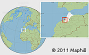 Savanna Style Location Map of Skhirate Temara, highlighted parent region
