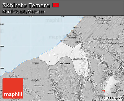 Gray Map of Skhirate Temara