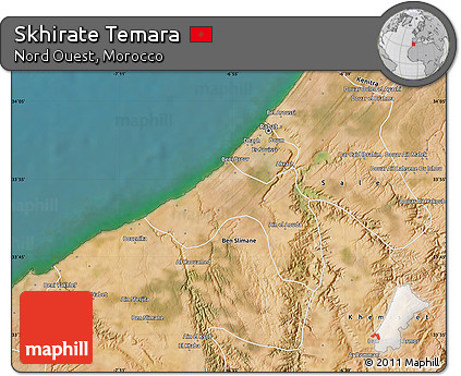 Satellite Map of Skhirate Temara