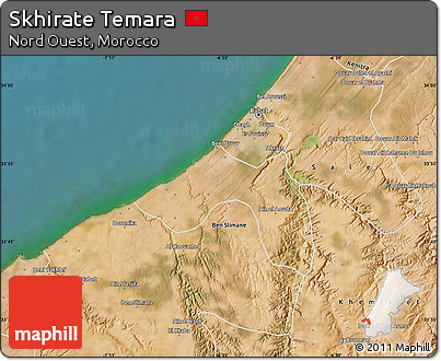 Satellite Map of Skhirate Temara