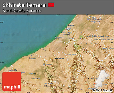 Satellite Map of Skhirate Temara