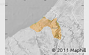 Satellite Map of Skhirate Temara, lighten, desaturated