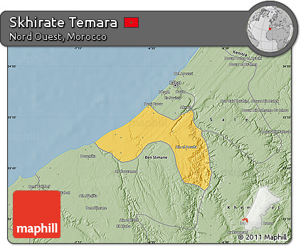 Savanna Style Map of Skhirate Temara