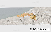 Satellite Panoramic Map of Skhirate Temara, lighten, semi-desaturated