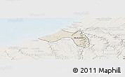 Shaded Relief Panoramic Map of Skhirate Temara, lighten