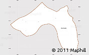 Classic Style Simple Map of Skhirate Temara, cropped outside