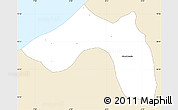 Classic Style Simple Map of Skhirate Temara, single color outside