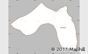 Gray Simple Map of Skhirate Temara, cropped outside