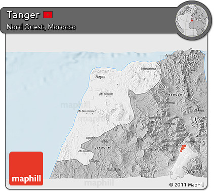 Gray 3D Map of Tanger