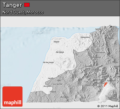 Gray 3D Map of Tanger
