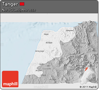 Gray 3D Map of Tanger