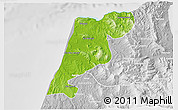 Physical 3D Map of Tanger, lighten, desaturated