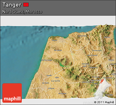 Satellite 3D Map of Tanger