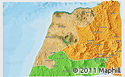 Satellite 3D Map of Tanger, political outside