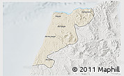 Shaded Relief 3D Map of Tanger, lighten, semi-desaturated