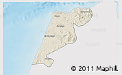 Shaded Relief 3D Map of Tanger, single color outside