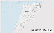 Silver Style 3D Map of Tanger, single color outside