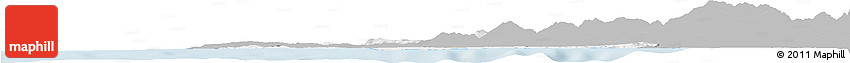 Gray Horizon Map of Tanger, single color outside