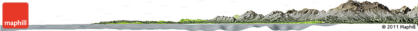 Physical Horizon Map of Tanger, darken, semi-desaturated