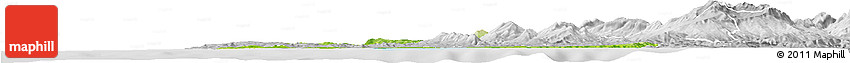 Physical Horizon Map of Tanger, lighten, desaturated