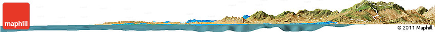Political Horizon Map of Tanger, satellite outside