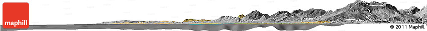 Satellite Horizon Map of Tanger, desaturated